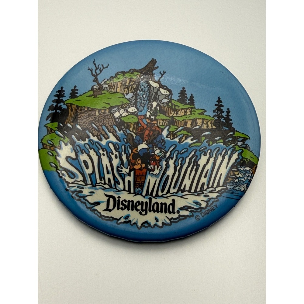 Vintage 80s Disneyland Splash Mountain Pinback Button
